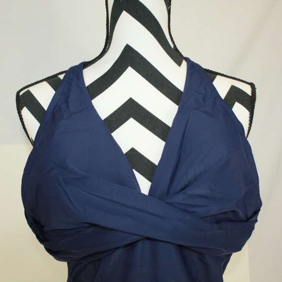 NWT One Piece Wrap Halter Swimsuit XL - Picture 5 of 8